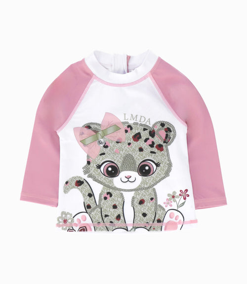 Traje de baño bebé animal print 3 meses / Palo Rosa