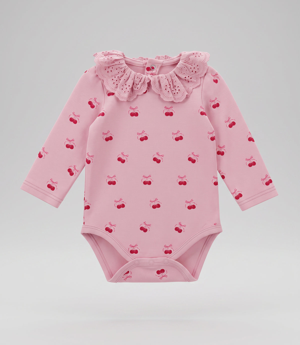 Body recién nacida con cherry 0 meses / Rosado