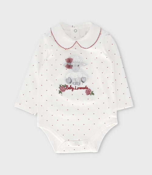 Body recién nacida con puntos 0 meses / Blanco