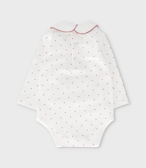 Body recién nacida con puntos 0 meses / Blanco
