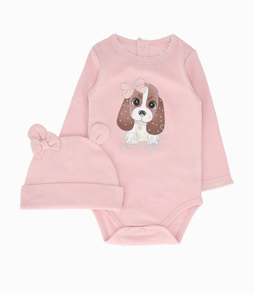 Body recién nacida con perrito 0 meses / Rosado