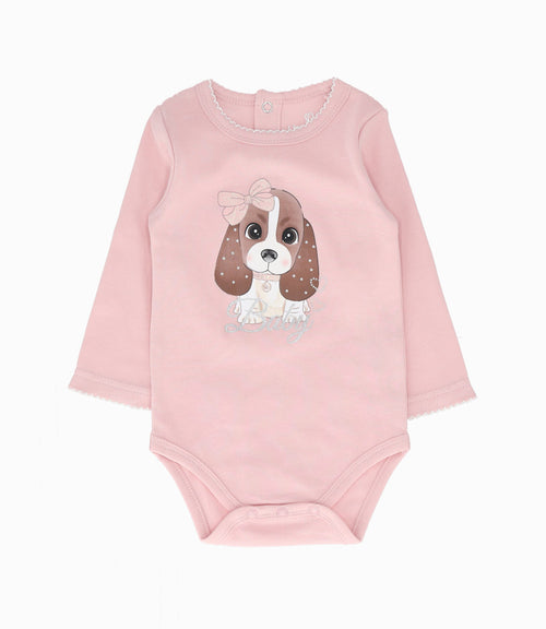 Body recién nacida con perrito 0 meses / Rosado