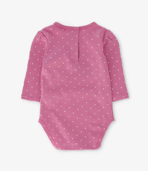 Body recién nacida con puntos y oso