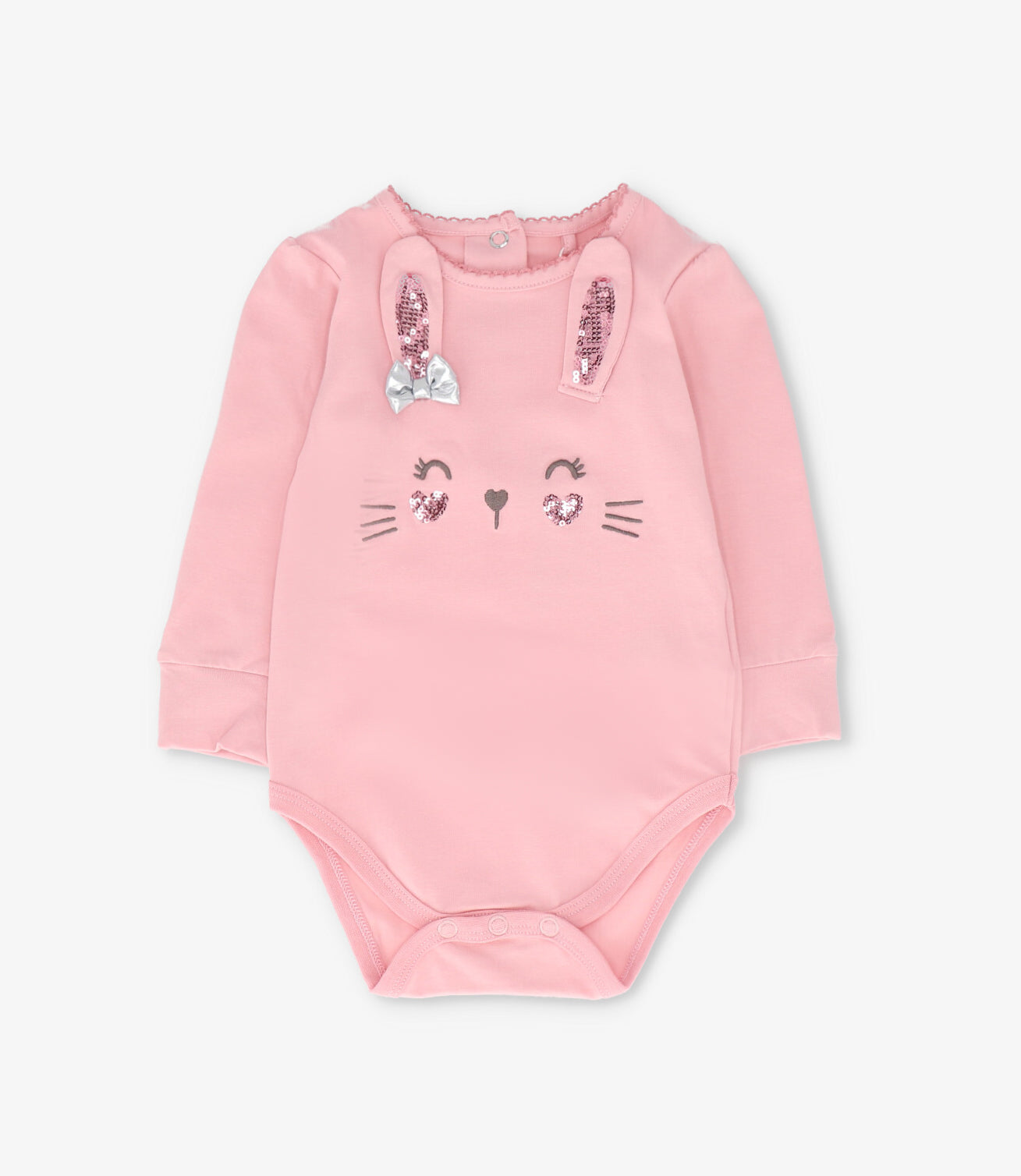 Body recién nacida con conejo 0 meses / Rosado