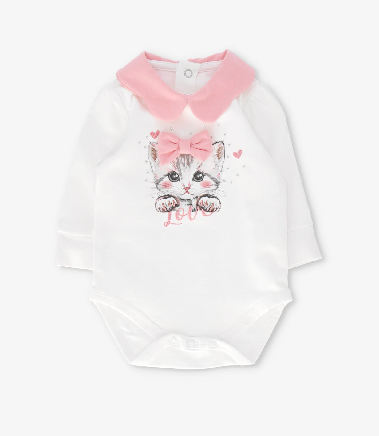 Body recien nacida con gatito 0 meses / Rosado