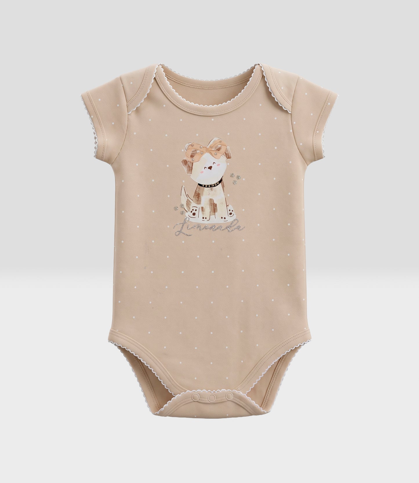 Body recién nacida con perrito 0 meses / Beige