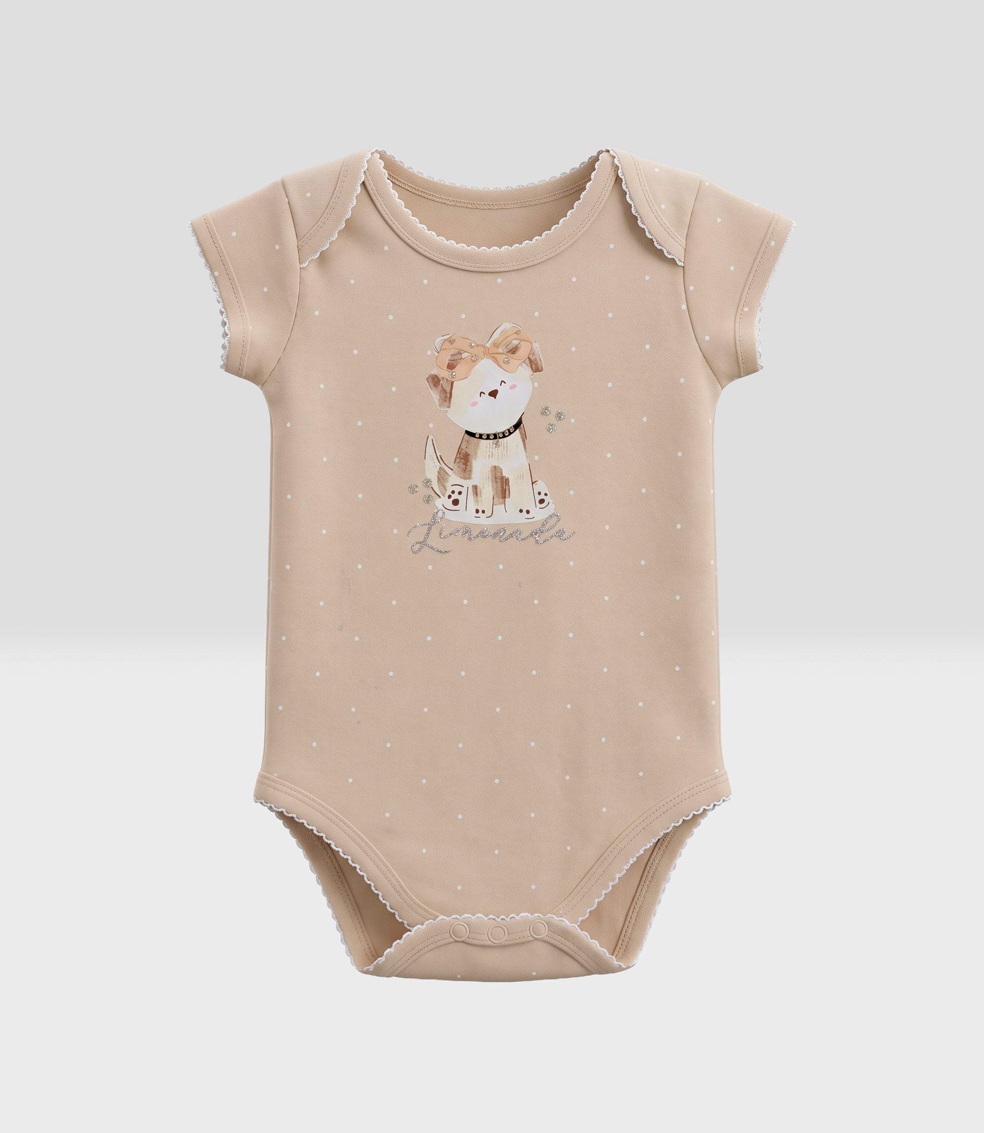Body recién nacida con perrito 0 meses / Beige