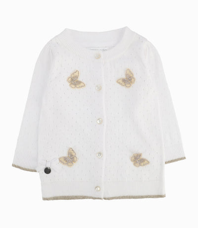 Chaleco Recién Nacida Con Mariposas 0 meses / Blanco