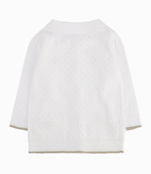 Chaleco Recién Nacida Con Mariposas 0 meses / Blanco