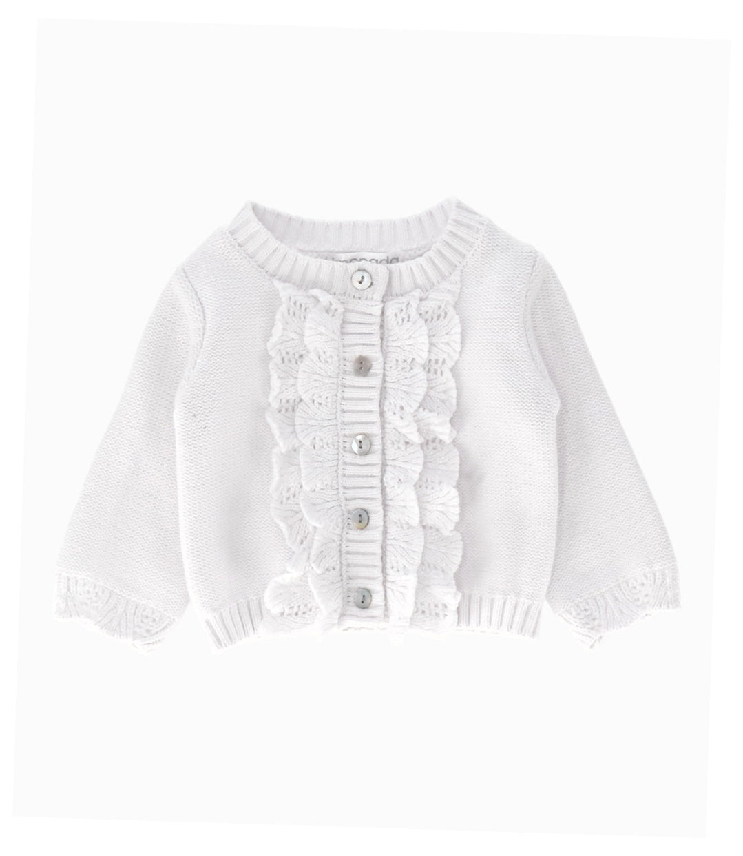 Chaleco recién nacida trenzado 0 meses / Blanco