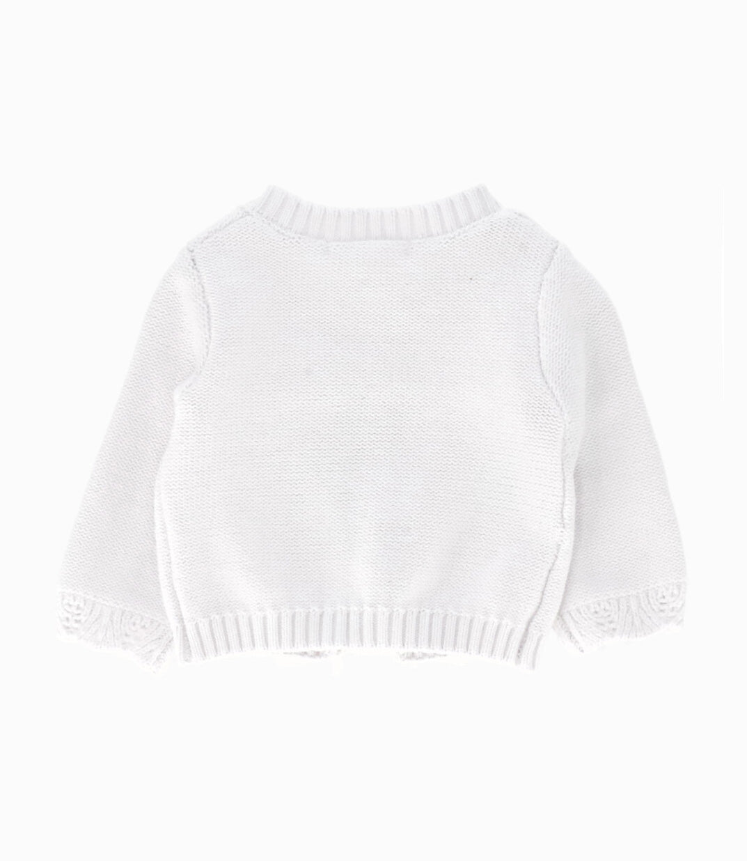 Chaleco recién nacida trenzado 0 meses / Blanco