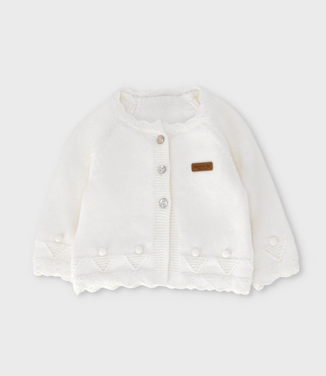 Chaleco recién nacida con bordado 0 meses / Blanco