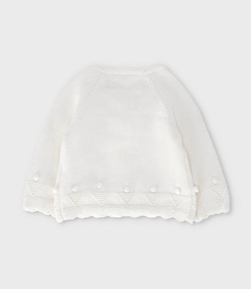 Chaleco recién nacida con bordado 0 meses / Blanco