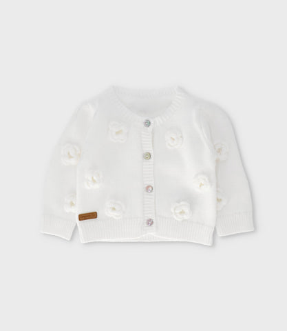 Chaleco recién nacida con flores