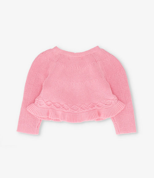 Chaleco recién nacida con lazo y vuelos 0 meses / Rosado