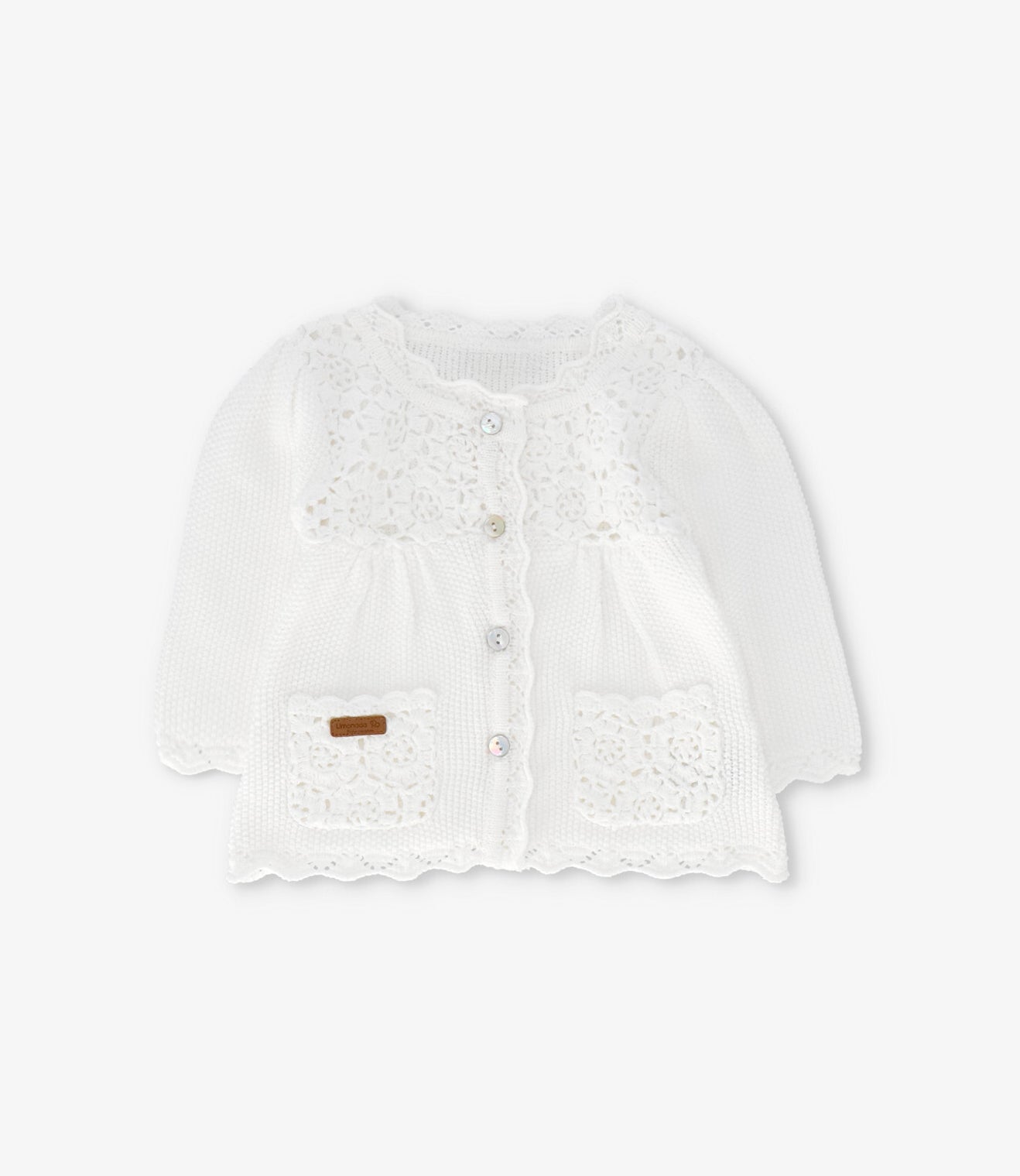 Chaleco recién nacida tejido 0 meses / Crudo