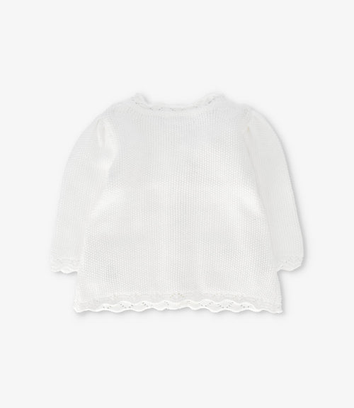 Chaleco recién nacida tejido 0 meses / Crudo