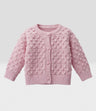 Chaleco recién nacida cardigan con puntos