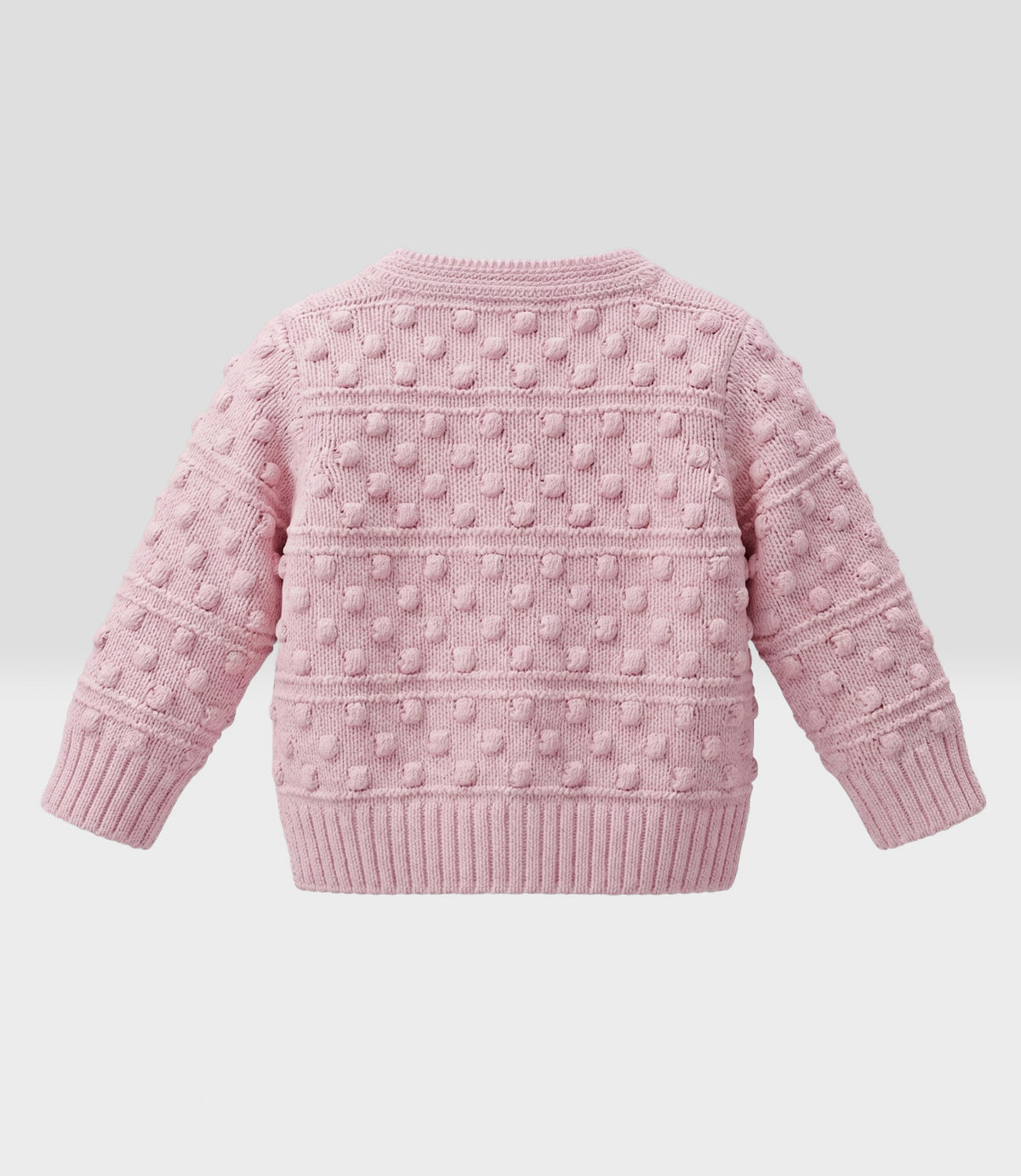 Chaleco recién nacida cardigan con puntos 0 meses / Rosado