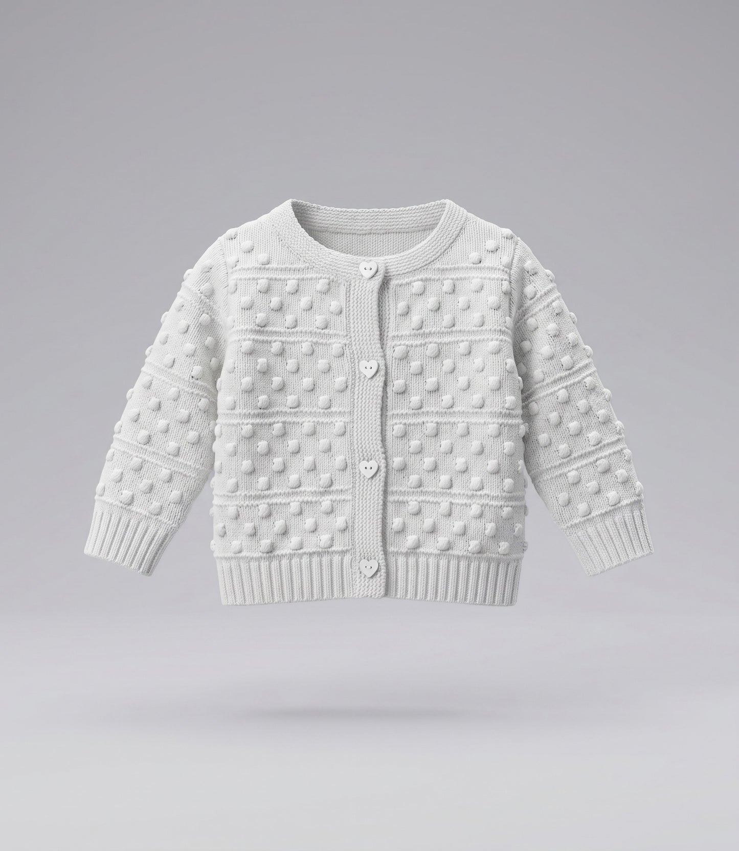 Chaleco recién nacida cardigan con puntos 0 meses / Crudo