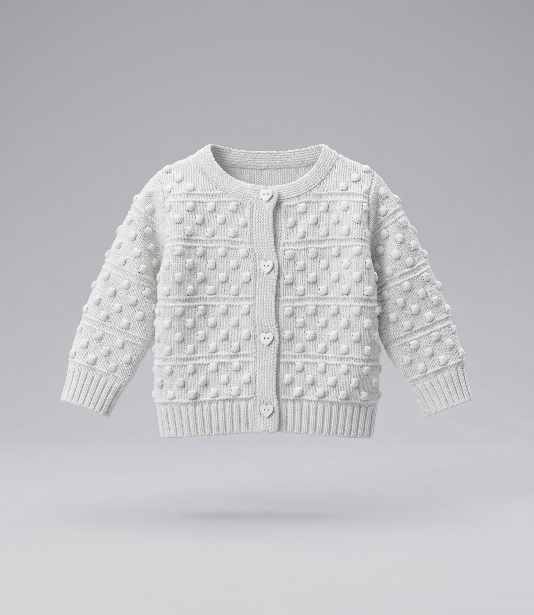 Chaleco recién nacida cardigan con puntos 0 meses / Crudo