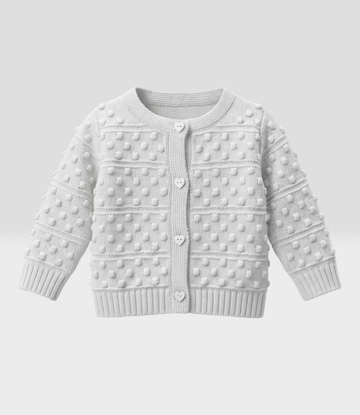 Chaleco recién nacida cardigan con puntos 0 meses / Crudo
