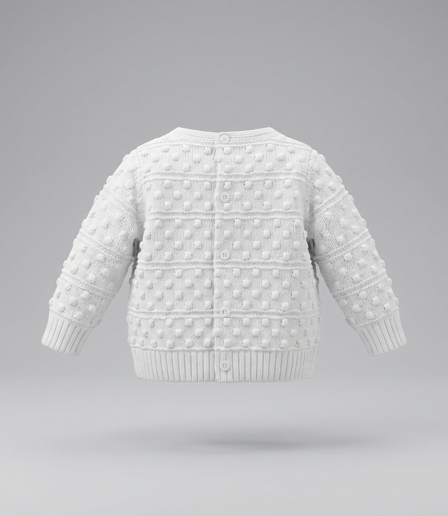 Chaleco recién nacida cardigan con puntos 0 meses / Crudo