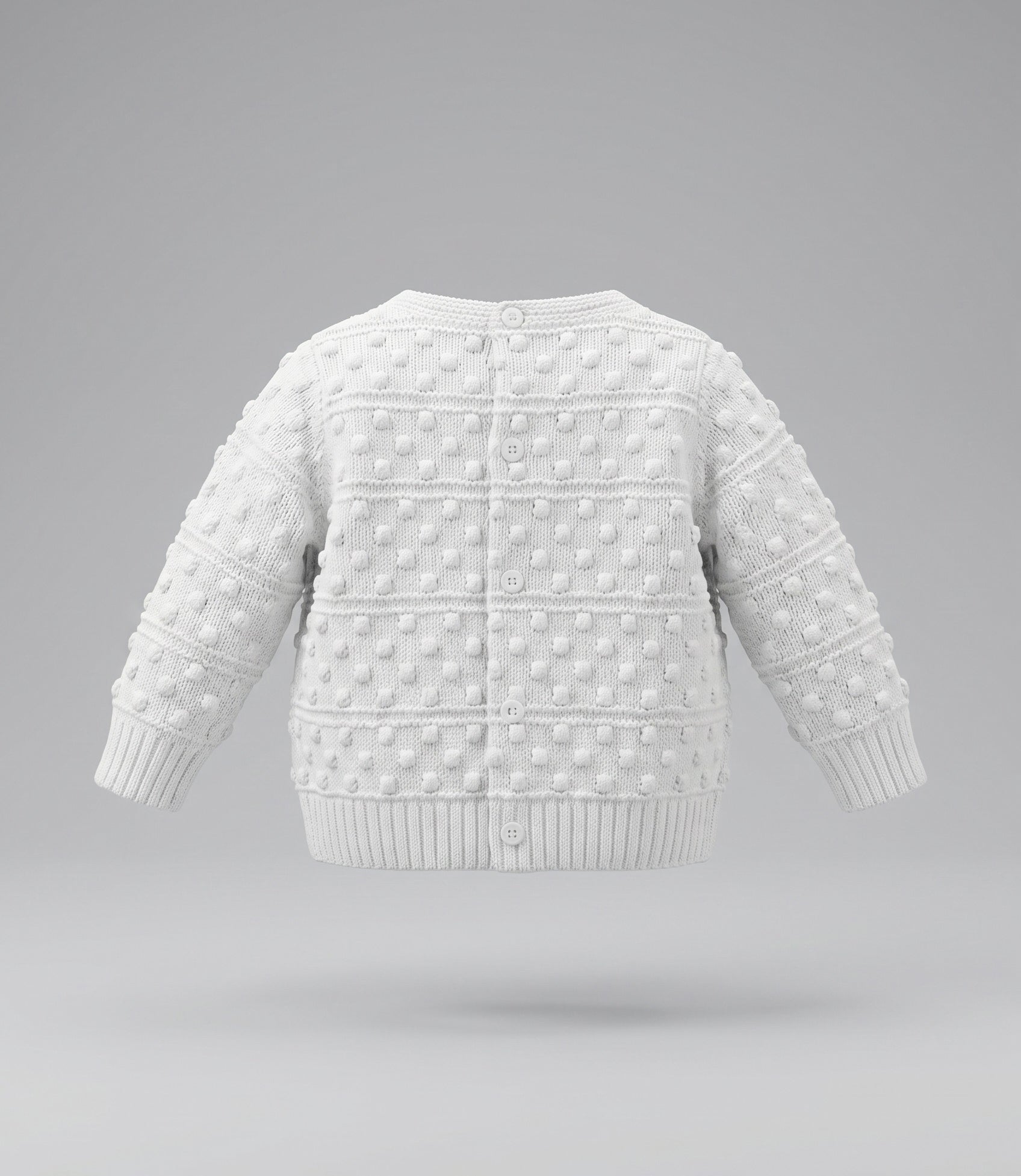 Chaleco recién nacida cardigan con puntos 0 meses / Crudo