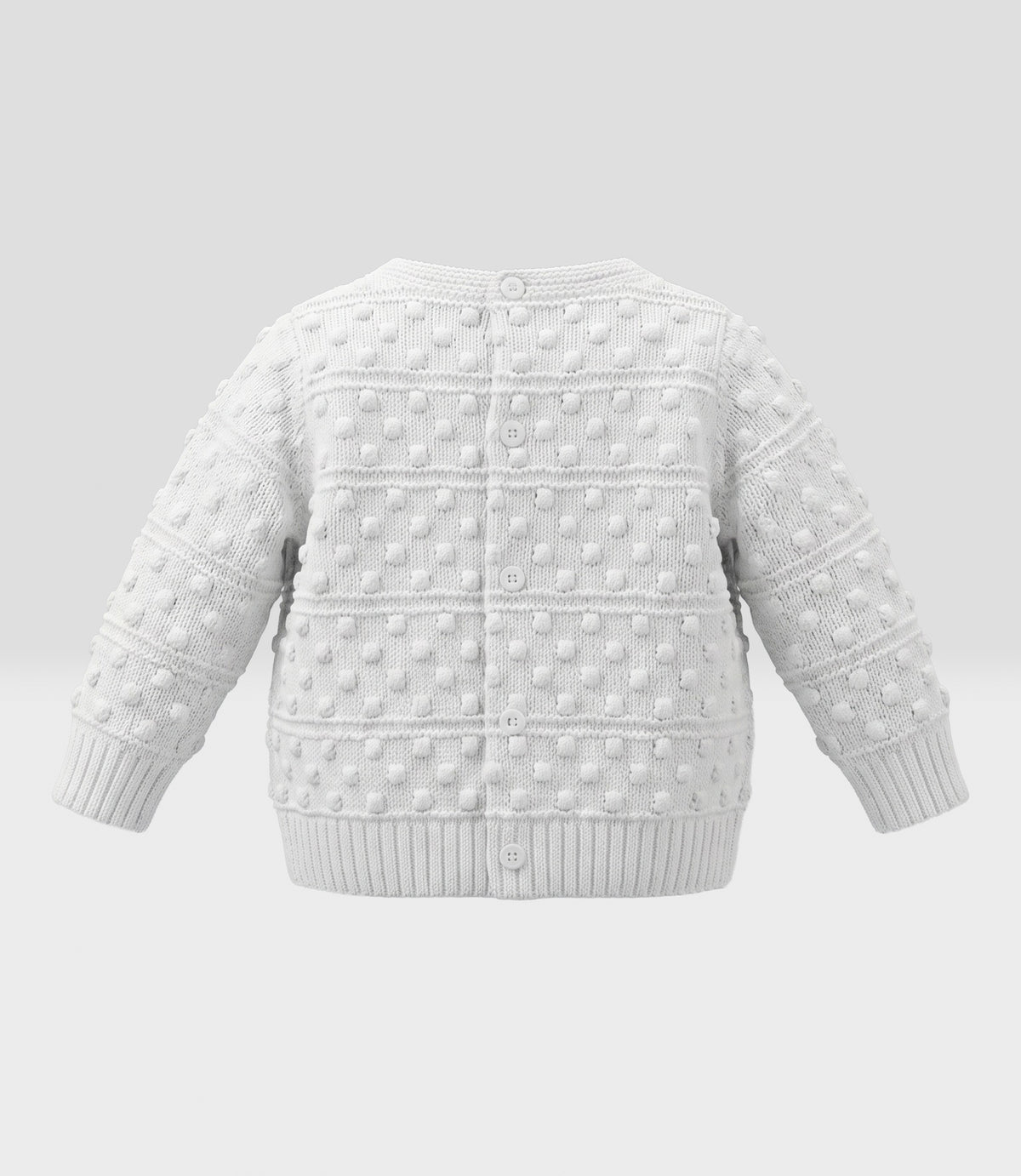 Chaleco recién nacida cardigan con puntos 0 meses / Crudo