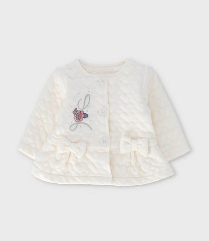 Chaqueta recién nacida acolchado de corazones