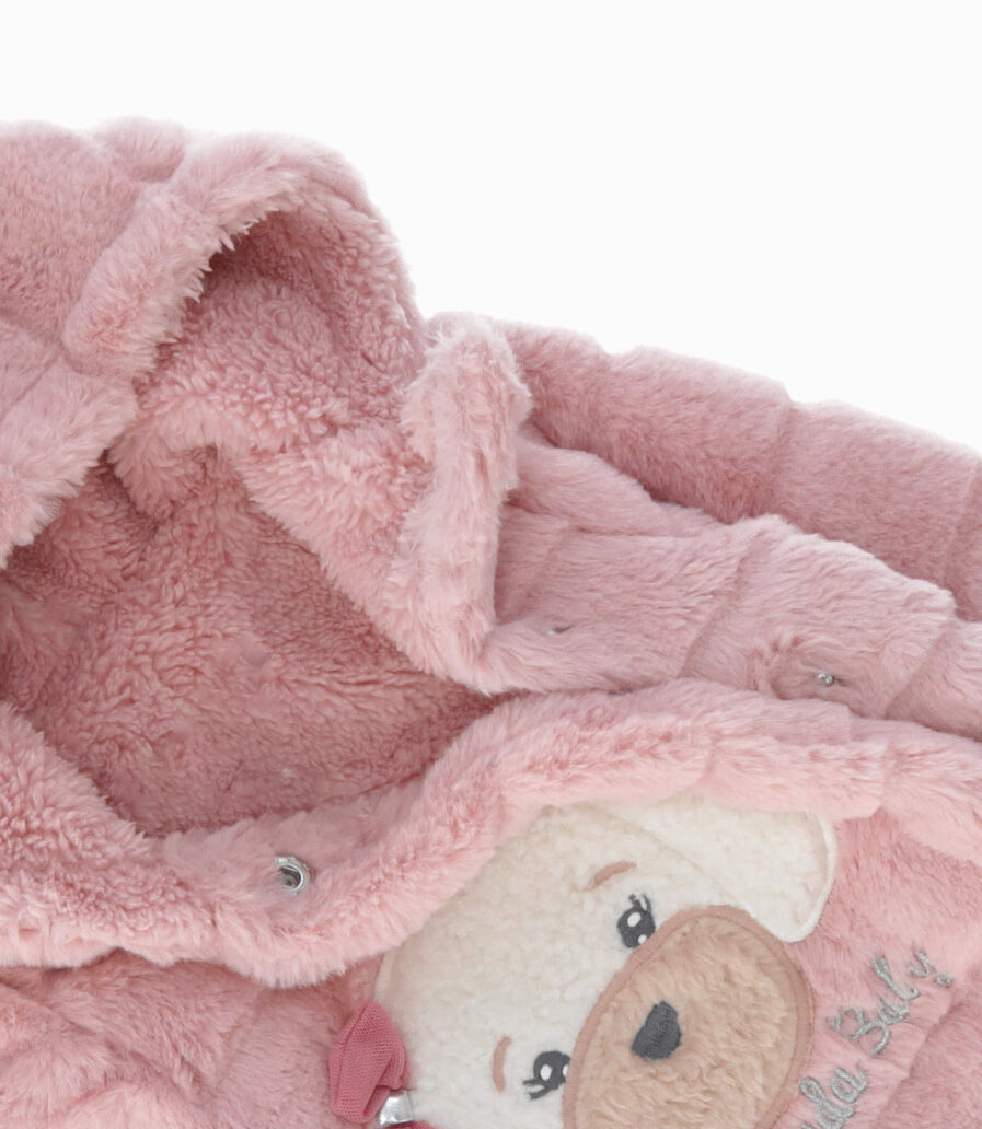 Chaqueta recién nacida con perrito 0 meses / Rosado