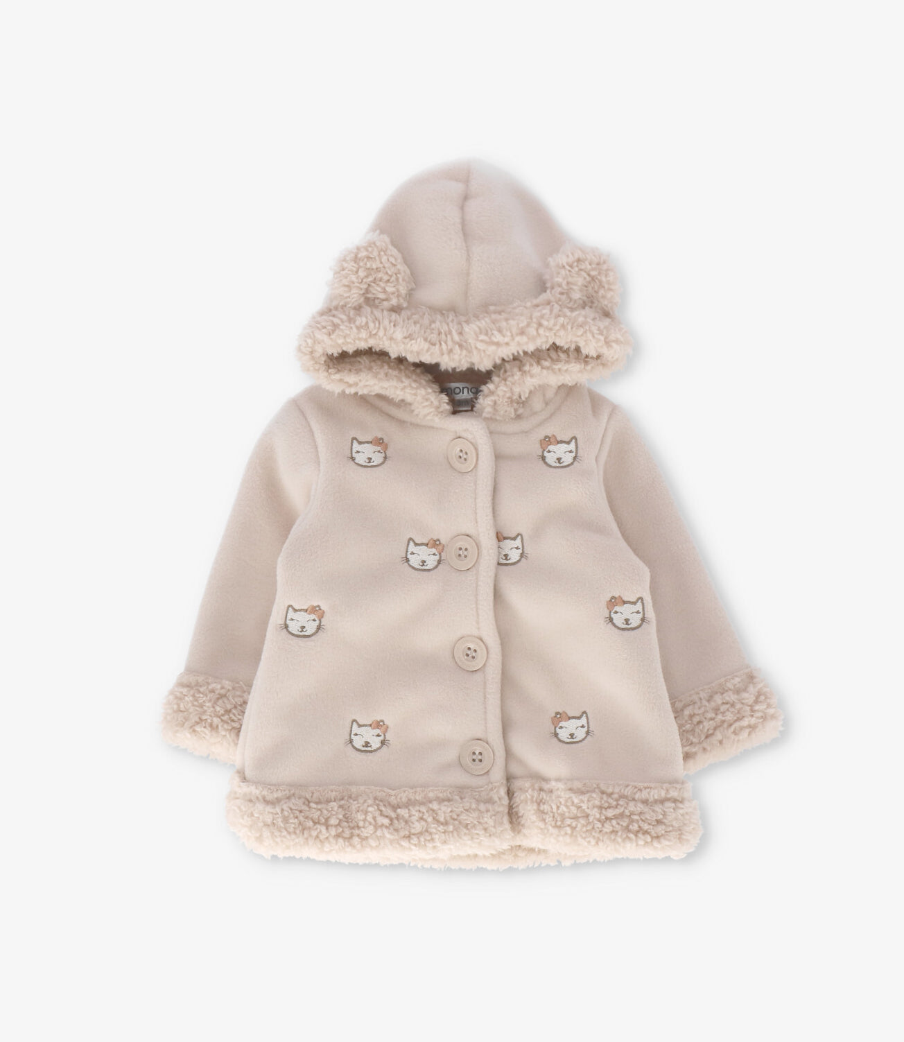 Chaqueta recien nacida con gatos 0 meses / Beige