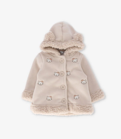 Chaqueta recien nacida con gatos 0 meses / Beige