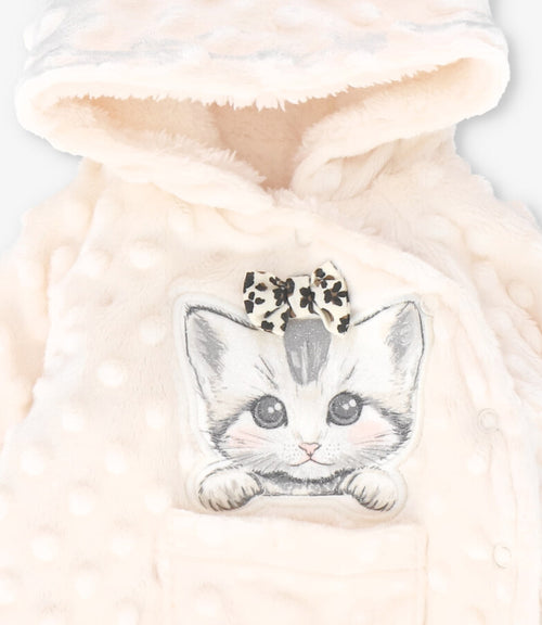 Polerón recien nacida con gatito 0 meses / Crudo