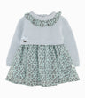 Vestido Recién Nacida Animal Print Menta