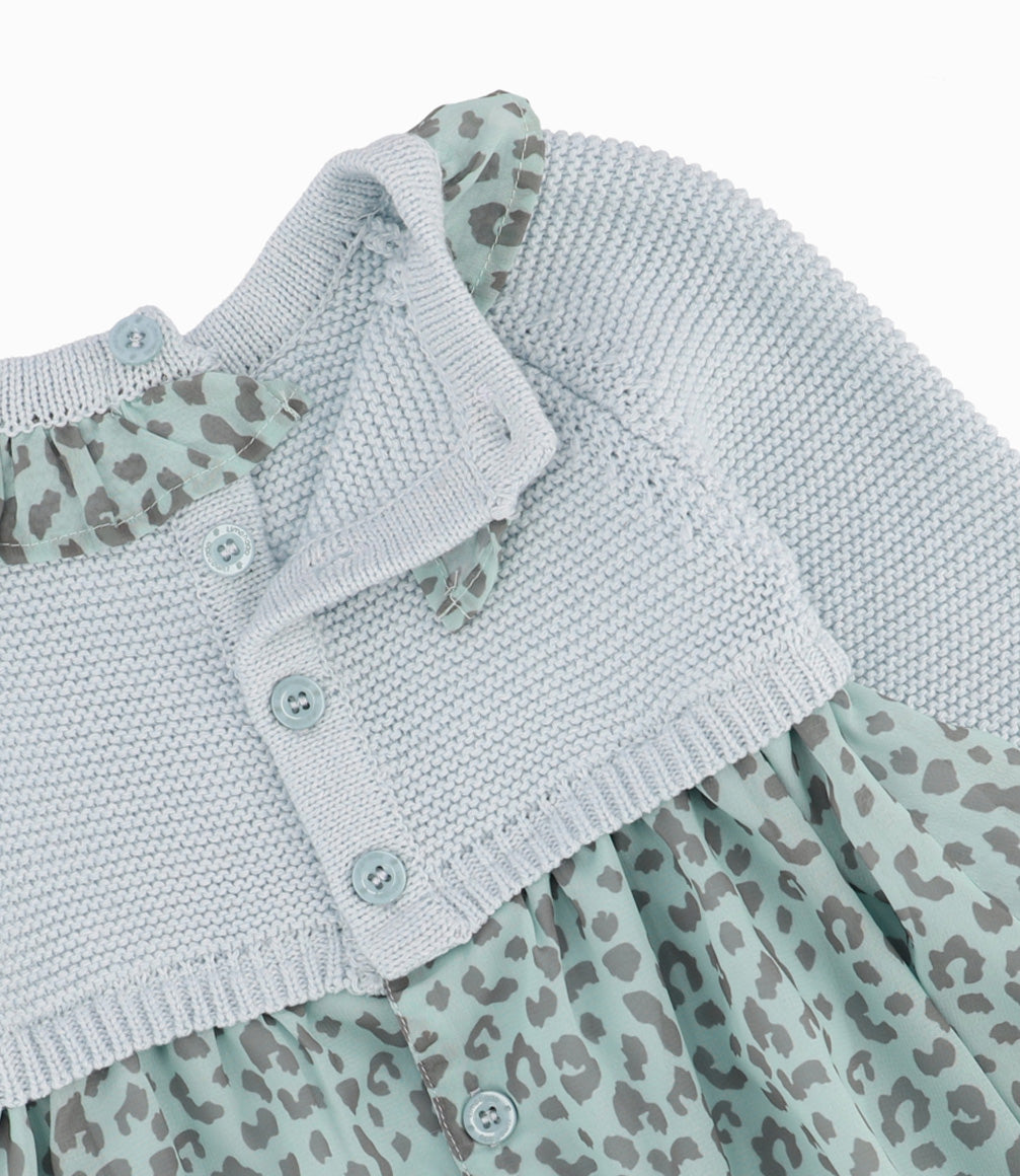 Vestido Recién Nacida Animal Print Menta 0 meses / Menta