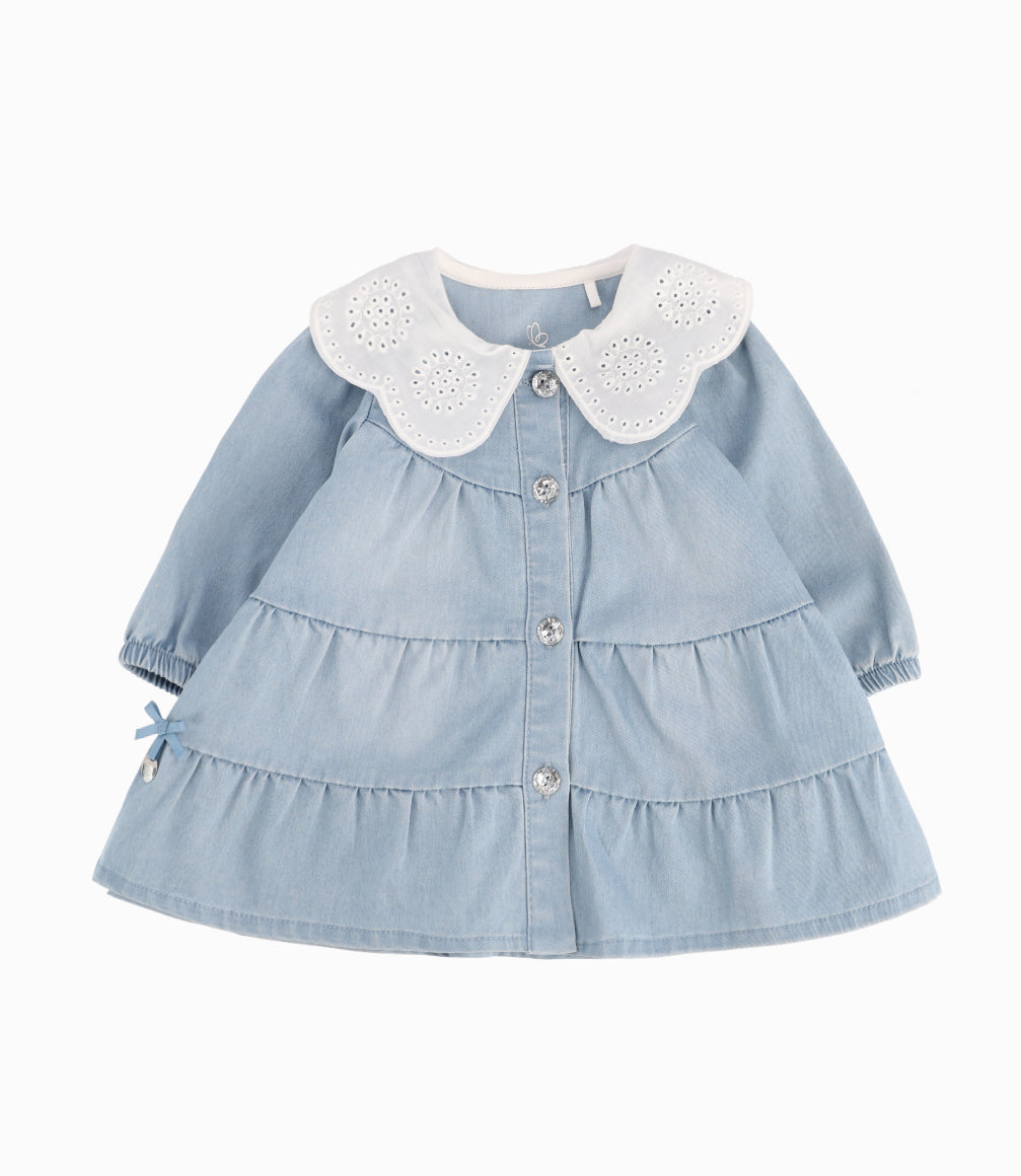 Vestido Recién Nacida Con Vuelos