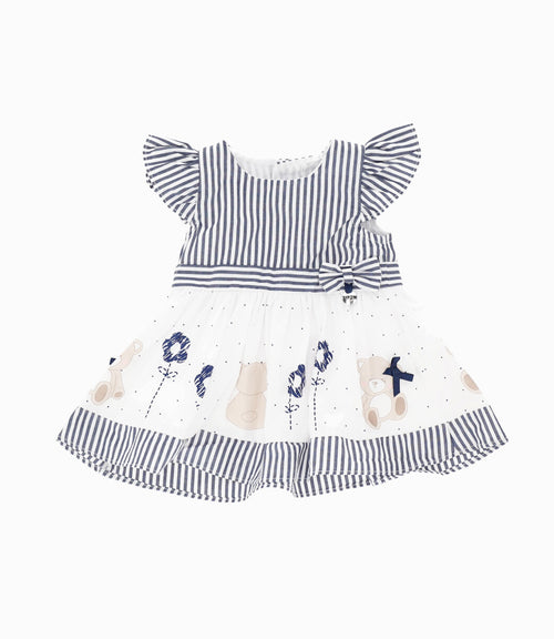 Vestido Recién Nacida Con Flores Y Osos 0 meses / Azul Marino