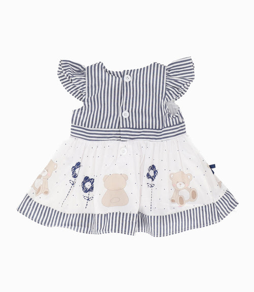 Vestido Recién Nacida Con Flores Y Osos 0 meses / Azul Marino
