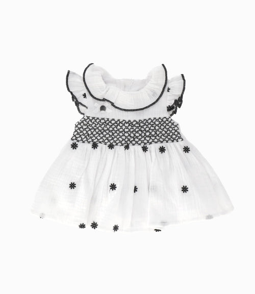 Vestido Recién Nacida Con Flores 0 meses / Negro