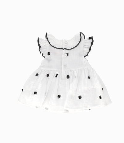 Vestido Recién Nacida Con Flores 0 meses / Negro