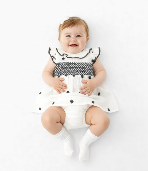 Vestido Recién Nacida Con Flores