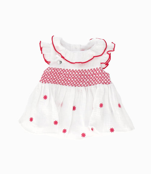 Vestido Recién Nacida Con Flores 0 meses / Frambuesa