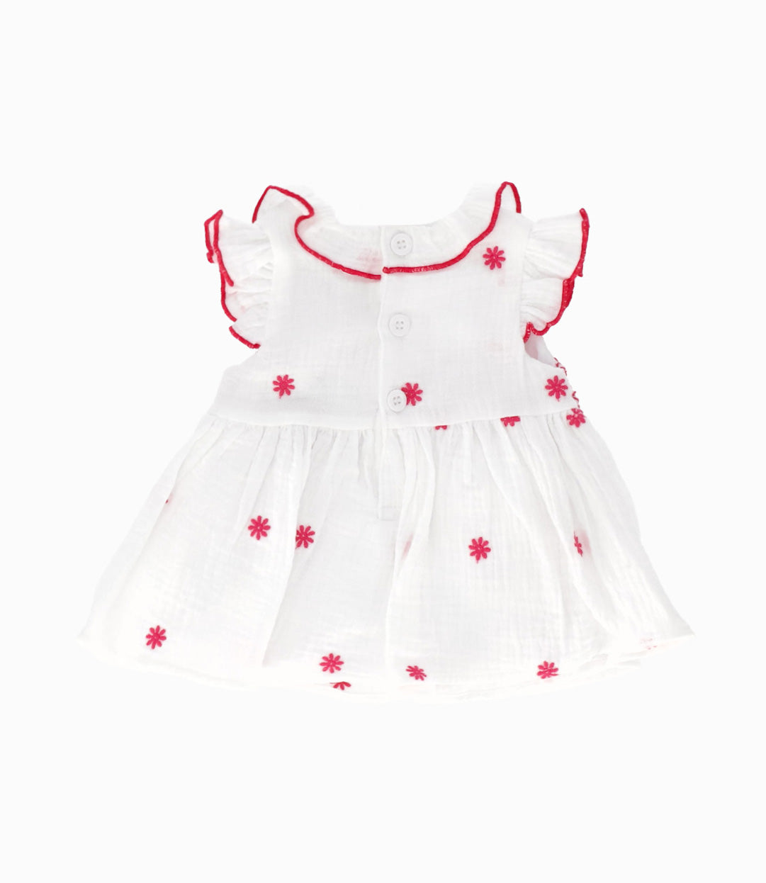 Vestido Recién Nacida Con Flores 0 meses / Frambuesa