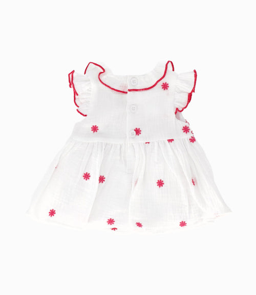 Vestido Recién Nacida Con Flores 0 meses / Frambuesa