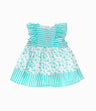 Vestido Recién Nacida Con Flores Y Rayas