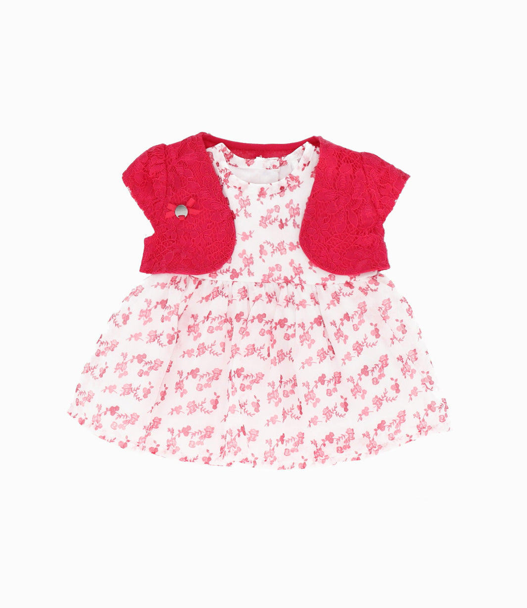 Vestido Recién Nacida Con Bolero 0 meses / Frambuesa