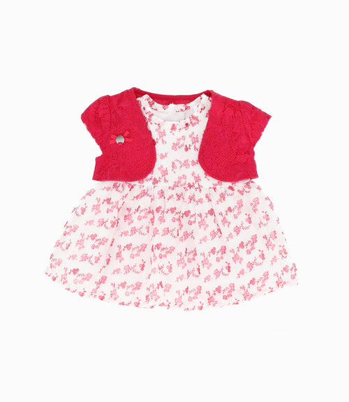 Vestido Recién Nacida Con Bolero 0 meses / Frambuesa