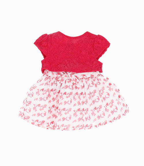 Vestido Recién Nacida Con Bolero 0 meses / Frambuesa