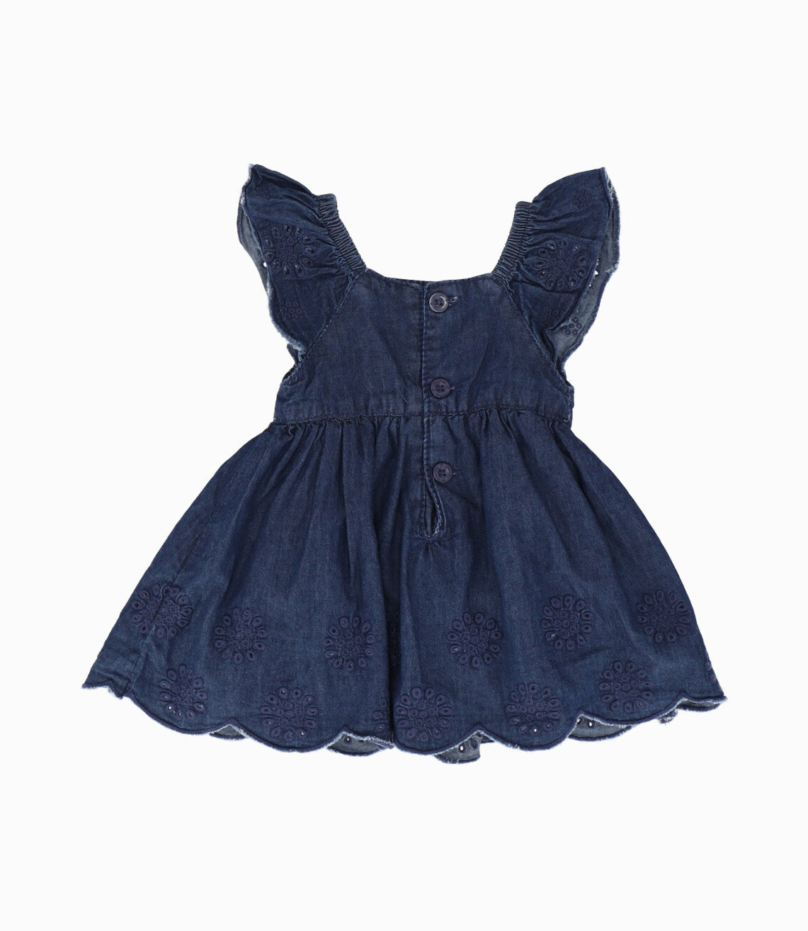 Vestido Recién Nacida Con Flores 0 meses / Azul Marino